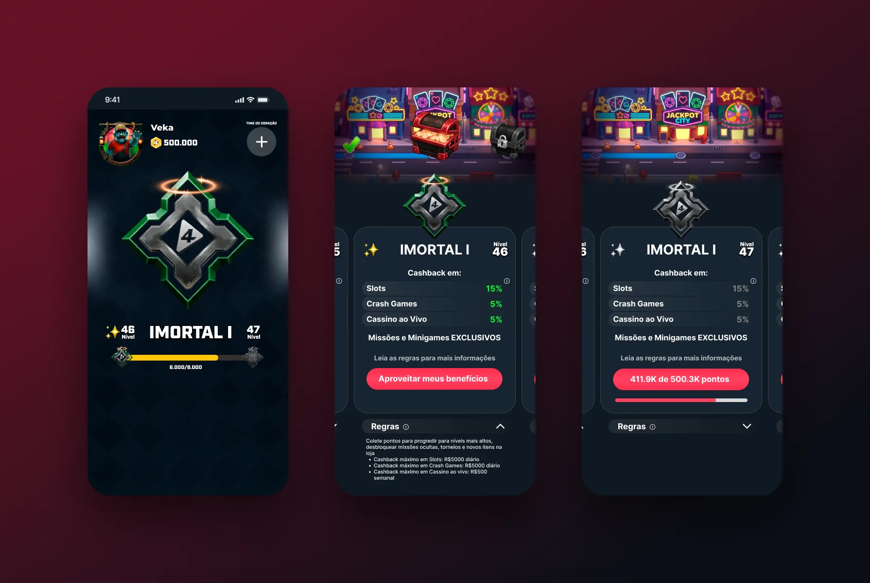 Gamification entry points on the home